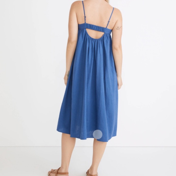 Linen-Blend Cami Midi Dress - Picture 3 of 5